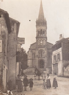 R18-47) MEILHAN SUR GARONNE - PHOTO -  RUE DE L ' EGLISE - ANIMATION - HABITANTS - ATTELAGE CHEVAL - ( 2 SCANS ) - Meilhan Sur Garonne