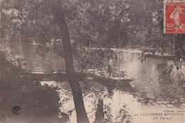 R19-78) VILLENNES ARTISTIQUE - JOLI PAYSAGE - ANIMEE - PECHEUR EN BARQUE - EN 1912 - Villennes-sur-Seine