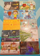 China McDonald Promotion Card,19 Pieces,including Two Duplicates, One HK Membership Card - Zonder Classificatie