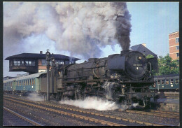Dampf. Schnelfzuglokomotive 001-133-8 - Frúher DRG/DB 01-133  -2 Scans For Condition.(Originalscan !!) - Stations With Trains