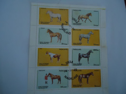 NAGALAND  USED SHEET ANIMALS  HOSHES HORSH - Chevaux