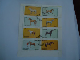 NAGALAND  USED SHEET ANIMALS  HOSHES HORSH - Caballos