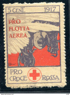 Pro Flotta Aerea Erinnofilo Croce Rossa 1917 - Ungebraucht