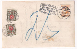 Carte à Vue ʘ Ebensee 23.07.1928 Taxée 25 C ʘ Münster (Luzern) - Strafportzegels
