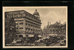 AK Amsterdam, Leidseplein & Stadsschouwburg, Strassenbahn  - Tramways