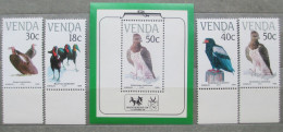 Venda  1989  Birds  4 V + S/S   MNH - Eagles & Birds Of Prey