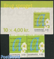 Denmark 2001 European Language Year Booklet, Mint NH, History - Science - Europa Hang-on Issues - Esperanto And Langua.. - Unused Stamps