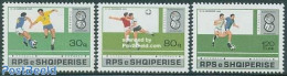 Albania 1988 European Football Games 3v, Mint NH, History - Sport - Europa Hang-on Issues - Football - Europese Gedachte