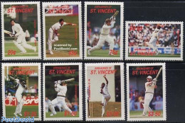 Saint Vincent & The Grenadines 1988 Cricket Players 8v, Mint NH, Sport - Cricket - Sport (other And Mixed) - Cricket