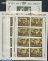 Liechtenstein 1978 Paintings 3 M/ss, Mint NH, Nature - Transport - Horses - Coaches - Art - Paintings - Ungebraucht