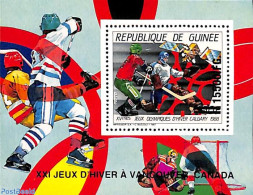 Guinea, Republic 2009 Olympic Winter Games, Overprint S/s, Mint NH, Sport - Ice Hockey - Olympic Winter Games - Eishockey