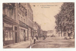 Carte France 18 - St Amand Montrond - Rue Nationale  : PRIX FIXE - ( Cd071) - Saint-Amand-Montrond