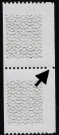 Vignette Expérimentale Gu 5 Paire De Roulette ** - Variété Coupe Décalée Horizontalement - Proefdrukken, , Niet-uitgegeven, Experimentele Vignetten