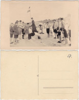 Ansichtskarte  Sportübungen Am Strand (Patriotika) 1918 Privatfoto - Ohne Zuordnung