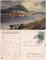 Königswinter Künstlerkarte Mit Drachenfels Und Drachenburg 1914 - Koenigswinter