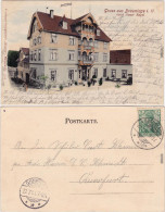 Braunlage Harz  Partie Am Hotel Blauer Engel Coloriert B Halberstadt 1901 - Braunlage