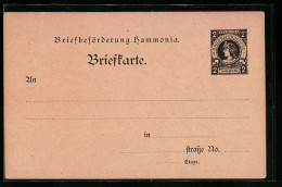 AK Briefkarte, Briefbeförderung Hammonia Hamburg, Ganzsache  - Briefmarken (Abbildungen)