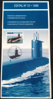 Brochure Brazil Edital 1998 12 Submarine Tapajo Ship Without Stamp - Lettres & Documents