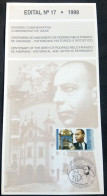 Brochure Brazil Edital 1998 17 Rodrigo Melo Franco Without Stamp - Covers & Documents