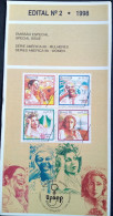 Brochure Brazil Edital 1998 02 America Mulher Música Elis Clarice Without Stamp - Briefe U. Dokumente