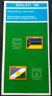 Brochure Brazil Edital 1999 21 Amapa Roraima Flags Without Stamp - Briefe U. Dokumente