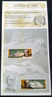 Brochure Brazil Edital 1999 16 Rui Barbosa Joaquim Political Literature Without Stamp - Covers & Documents