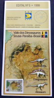 Brochure Brazil Edital 1999 05 Dinosaurs Sousa Paraíba Without Stamp - Briefe U. Dokumente