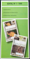 Brochure Brazil Edital 1999 01 International Aerograms Without Stamp - Cartas & Documentos