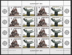 GREECE 1987 Europe / CEPT Complete MNH Sheet With 16 Sets Vl. 1711 / 1712 - Ungebraucht