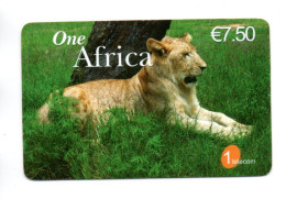 Carte Prépayée France Africa Lion Lionne Card  Karte (K 196) - Other & Unclassified