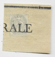 FRANCE BLANC 1C N°107 OBL TYPO SUR FRAGMENT - 1900-29 Blanc