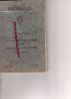 RENAULT -CATALOGUE PIECES RECHANGE VOITURE VIVAQUATRE TYPE KZ 23-JANVIER 1935 BILLANCOURT- - Auto