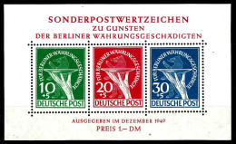 BERLIN WÄHRUNGSGESCHÄDIGTEN - 1949 - BLOCK 1 ** MNH - Blocks & Sheetlets