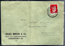 LETTRE EN PROVENANCE DE BISCHWILLER - 1943 - BISCHWEILER KREIS HAGENAU -  - Other & Unclassified