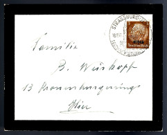 LETTRE DE STRASBOURG AVEC AFFRANCHISSEMENT 3pf SURCHARGE ELSAß - CACHET CATHÉDRALE...1941 - Other & Unclassified