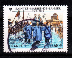 2015 N 4937 SAINTES MARIE DE LA MER OBLITERE CACHET ROND #234# - Usati