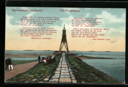 AK Cuxhaven /Nordsee, Die Kugelbake Mit Gedicht  - Cuxhaven