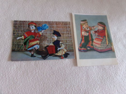 LOT DE 2 CARTES  "BELLES POUPEES RUSSES" .. - Jeux Et Jouets