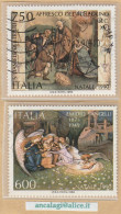 USATI ITALIA 1990 - Ref.0605 "NATALE" Serie Di 2 Val. - - 1981-90: Afgestempeld