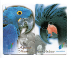 Perroquet Parrot Puzzle 2 Télécartes Singapour Phonecard  (K 203) - Singapore