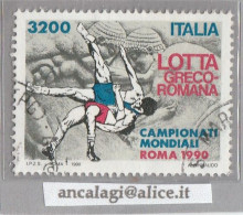 USATI ITALIA 1990 - Ref.0606 "LOTTA GRECO-ROMANA" 1 Val. - - 1981-90: Oblitérés