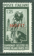 Trieste  Zone A  Sassone  127  * *  TB  Cyclisme   - Mint/hinged