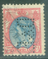 Pays-Bas  76A  Ob  TB   Perforé Perfin  D & E  - Used Stamps