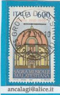 USATI ITALIA 1990 - Ref.0608 "SAGRA MUSICALE MALATESTIANA" 1 Val. - - 1981-90: Usati