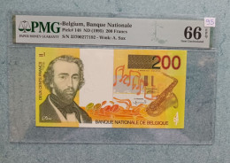 Belgium # P148#  200 Francs SAX PMG 66EPQ! - Altri & Non Classificati