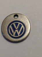 Jeton De Caddie Métal " VW Volkswagen " Détail Voir Photos - Munten Van Winkelkarretjes