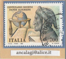USATI ITALIA 1990 - Ref.0610 "SOCIETA' DANTE ALIGHIERI" 1 Val. - - 1981-90: Usati