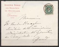 L. Entête Académie Royale Des Beaux-Arts Affr.N°30 Càd BRUXELLES /31 JUIL 1880 Pour GAND (Secrétaire De La Commission Ad - 1869-1883 Léopold II