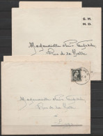 2 LAC En S.M. (Service Militaire) Franchise De Militaire D'Artillerie B.P.S.36 Pour Liège - Une L. Affr. 75c Càd EKEREN  - Lettres & Documents