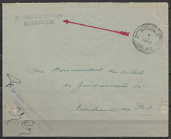 L. En S.M. (Service Militaire) Franchise - Càd POSTES MILITAIRES BELGIQUE 34/4 II 1940 - Griffe "31e Régiment De Ligne / - Lettres & Documents